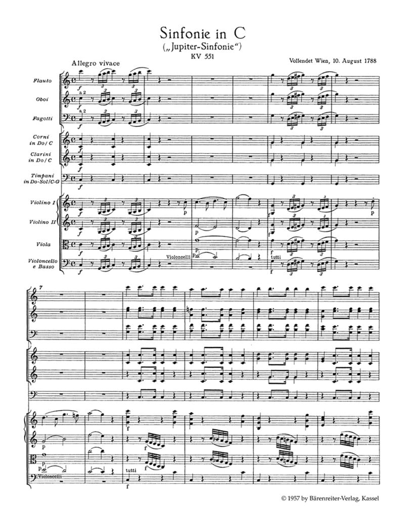 Symphony No. 41 C major KV 551 'Jupiter Symphony'